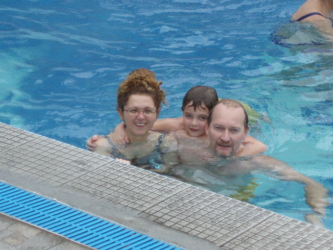 Family Plard having a soak