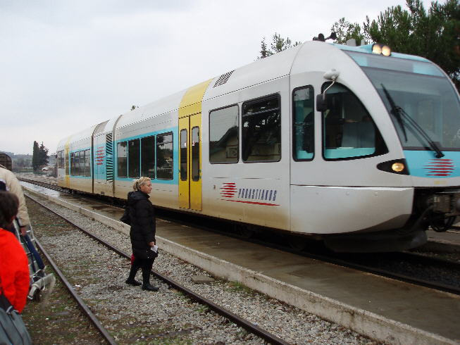 The 10.32 morning train to Thessaloniki - at last they have started using trains approaching decent quality!