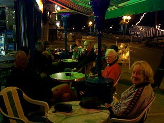 The group partaking of a beverage at Binic
